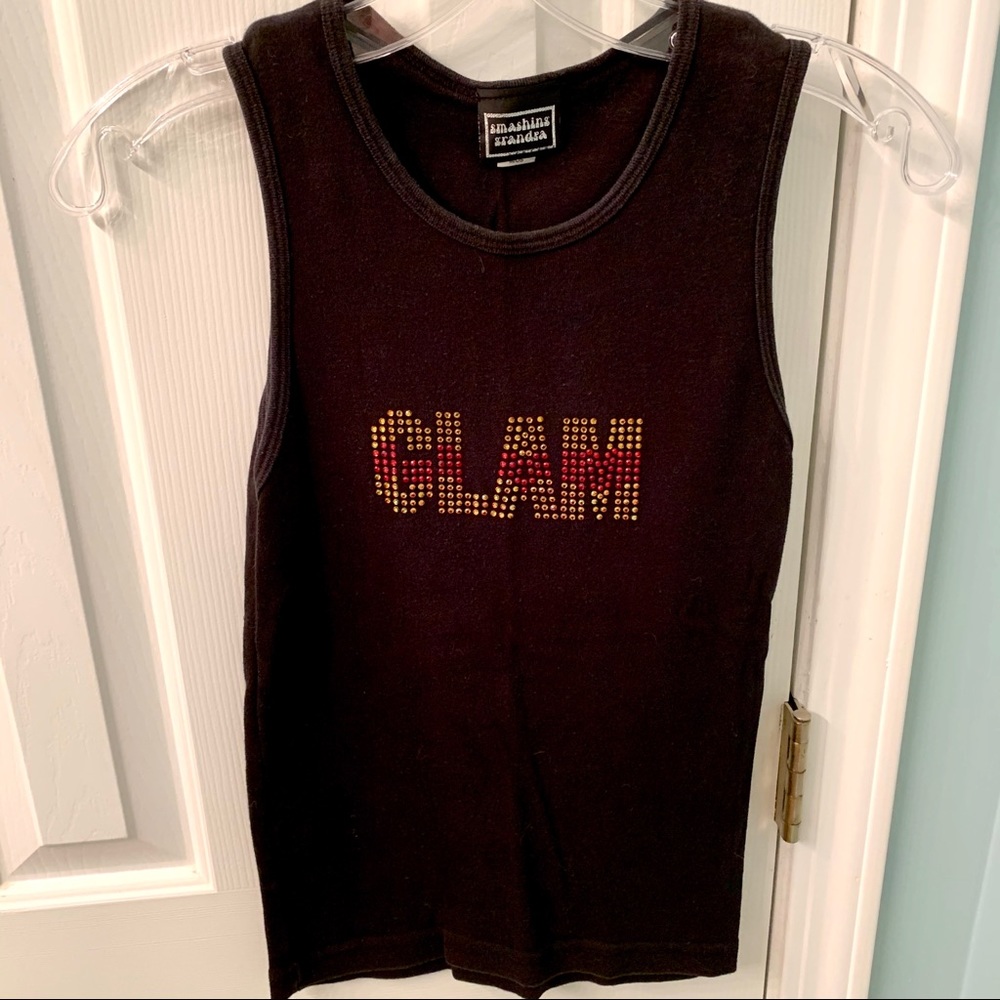 Y2K “Glam” Sparkle Tank Top Size XS